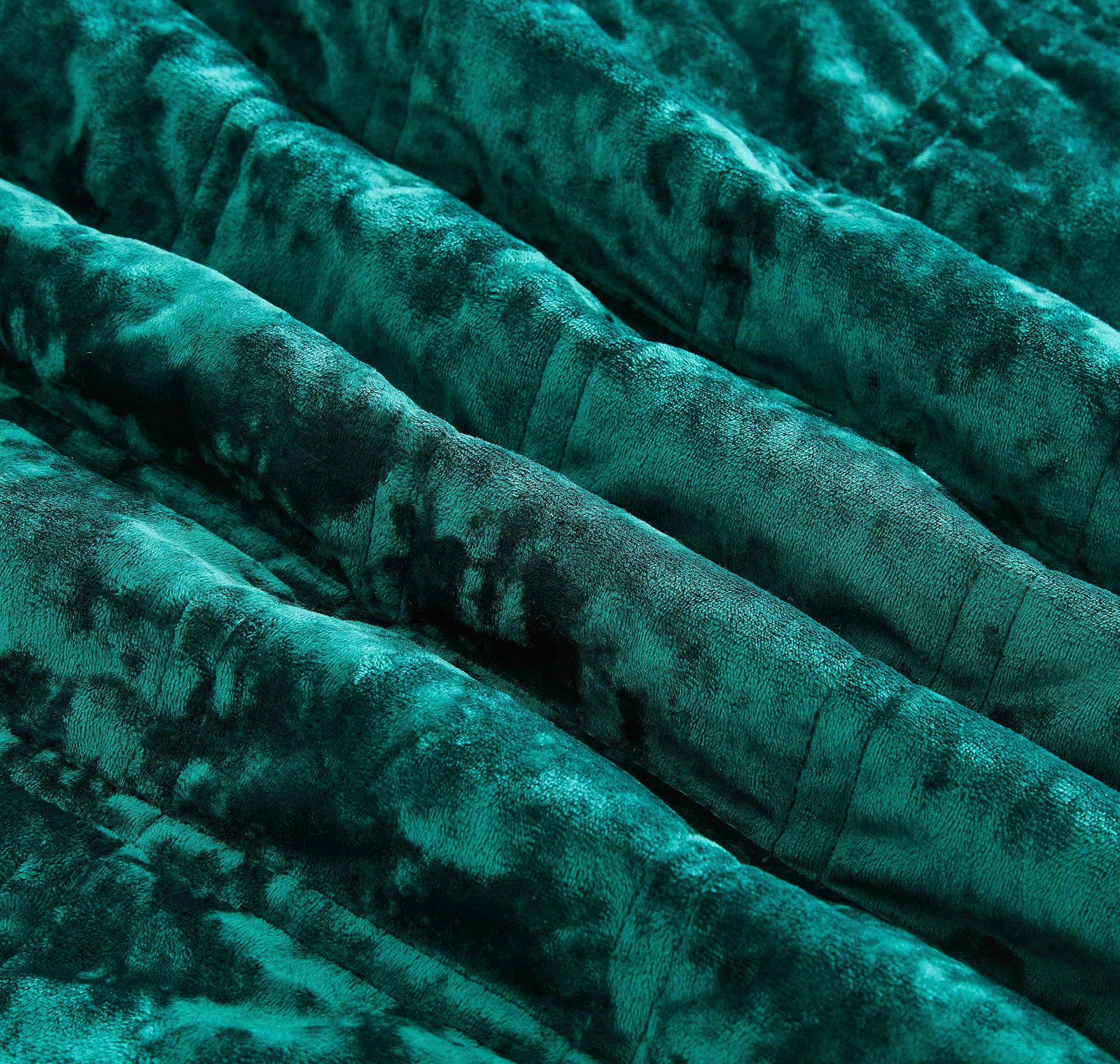 Juego de Colcha de Terciopelo Chezmoi -Verde Esmeralda - Imagen 9