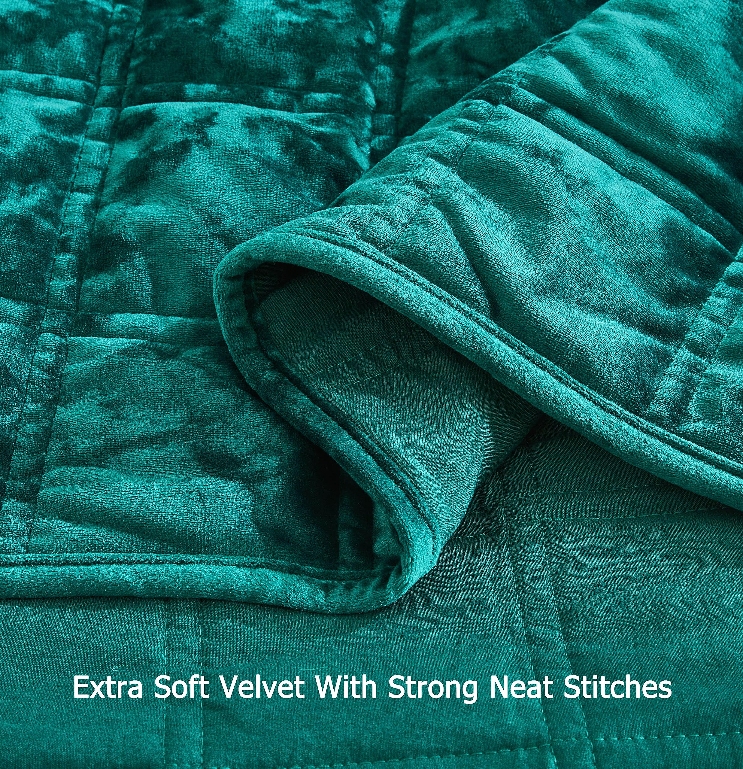 Juego de Colcha de Terciopelo Chezmoi -Verde Esmeralda - Imagen 8