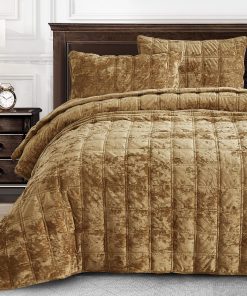 Set de Colcha de Terciopelo Chezmoi Collection Piers