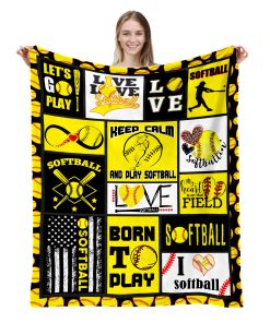 Manta de Franela WSDDOREM de Softball 80"x60", Regalos de