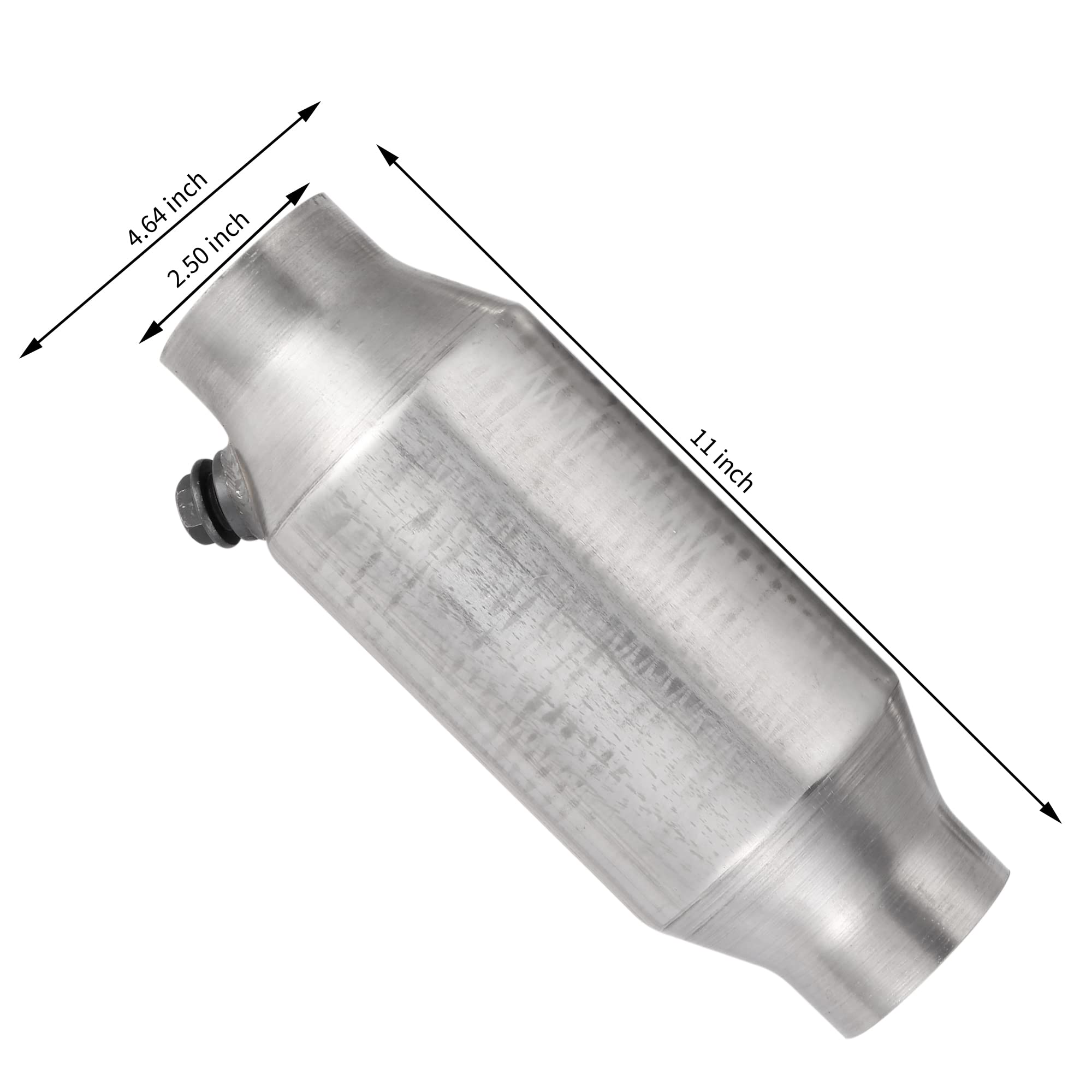 2pcs 2.5" Catalizador Universal de Alto Flujo de Acero - Imagen 8