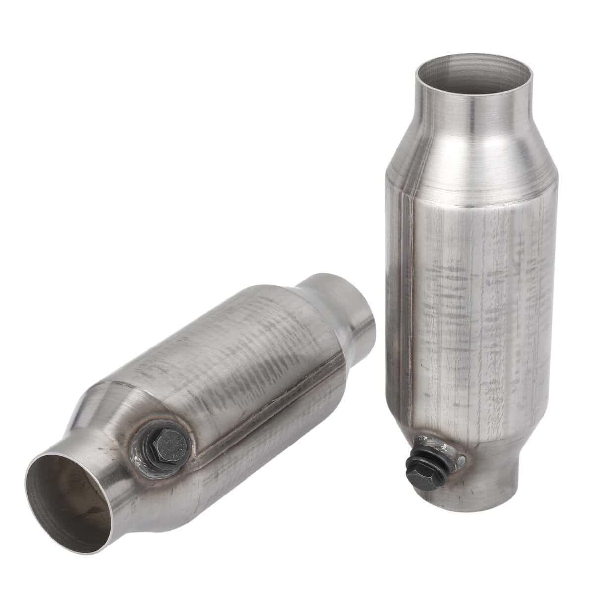2pcs 2.5" Catalizador Universal de Alto Flujo de Acero