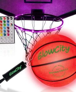 Balón de Baloncesto LED GlowCity con Aro Iluminado - Balón