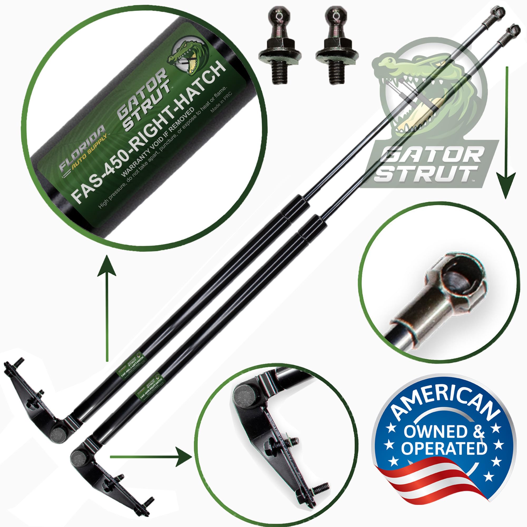 2 Soportes de Elevación para la Puerta Trasera, -Negro - Imagen 3