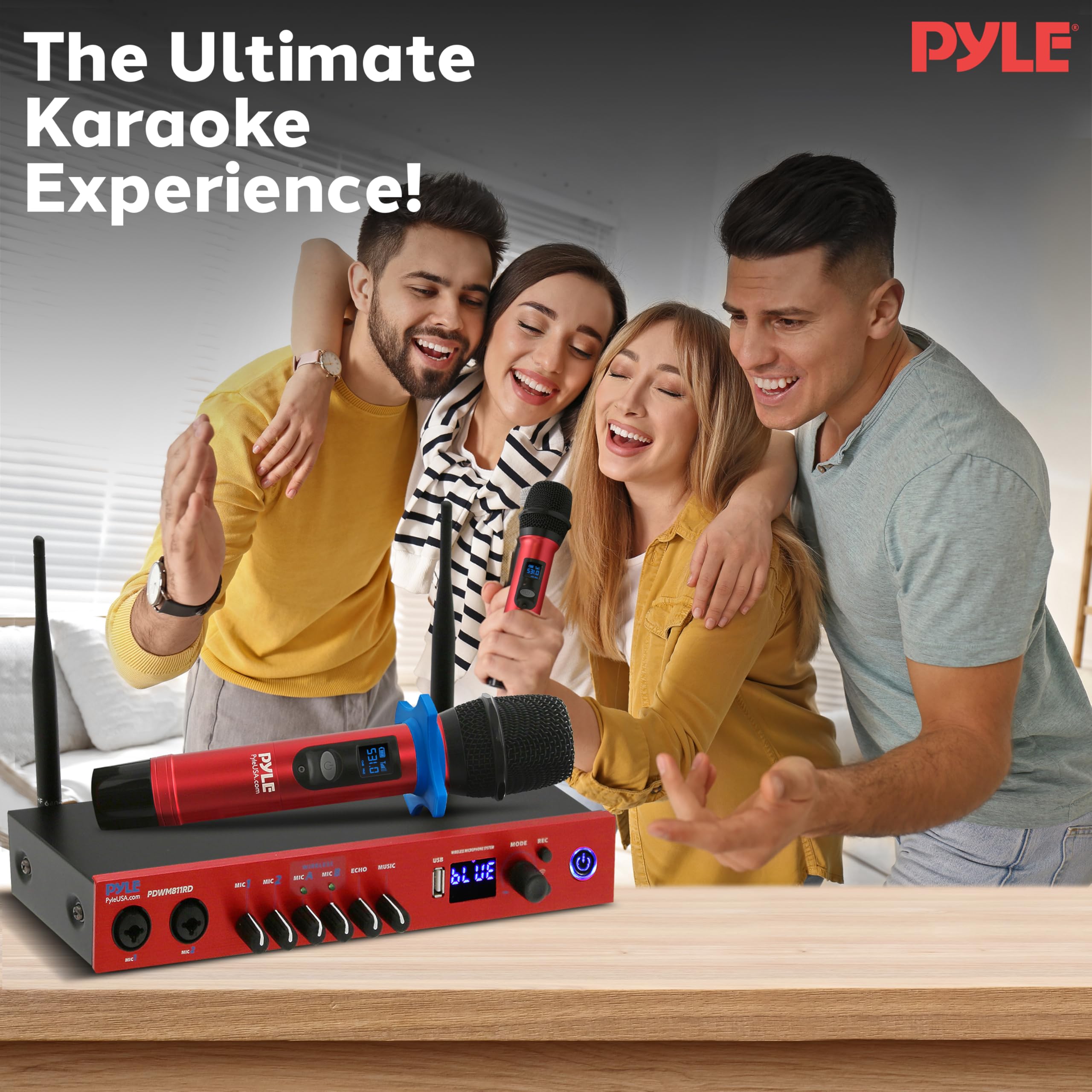 Sistema de Micrófono Inalámbrico UHF Pyle, Bluetooth, - Imagen 8