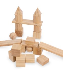 Bloques de Construcción Kinderfeets | 100 Bloques de Madera
