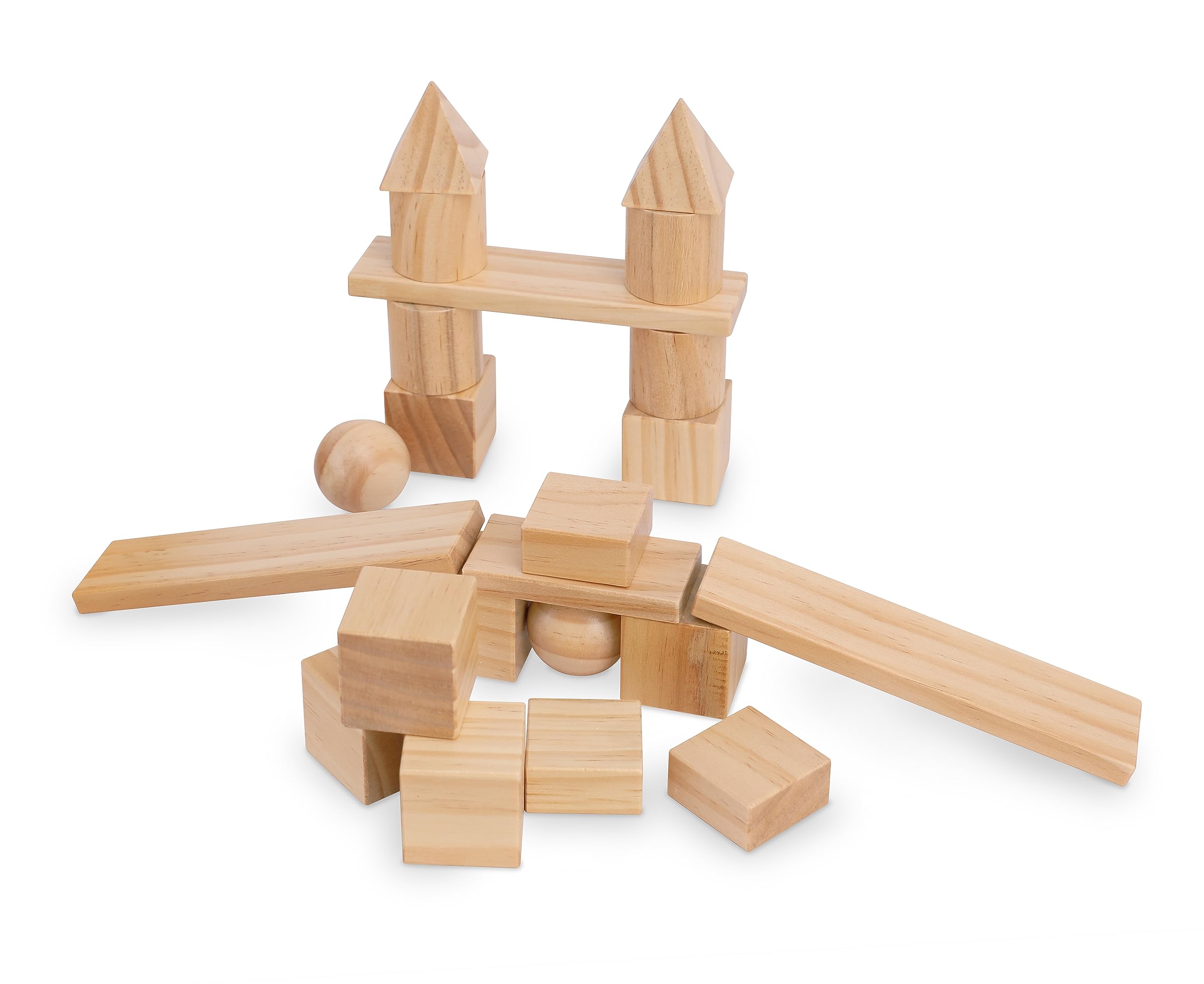 Bloques de Construcción Kinderfeets | 100 Bloques de Madera