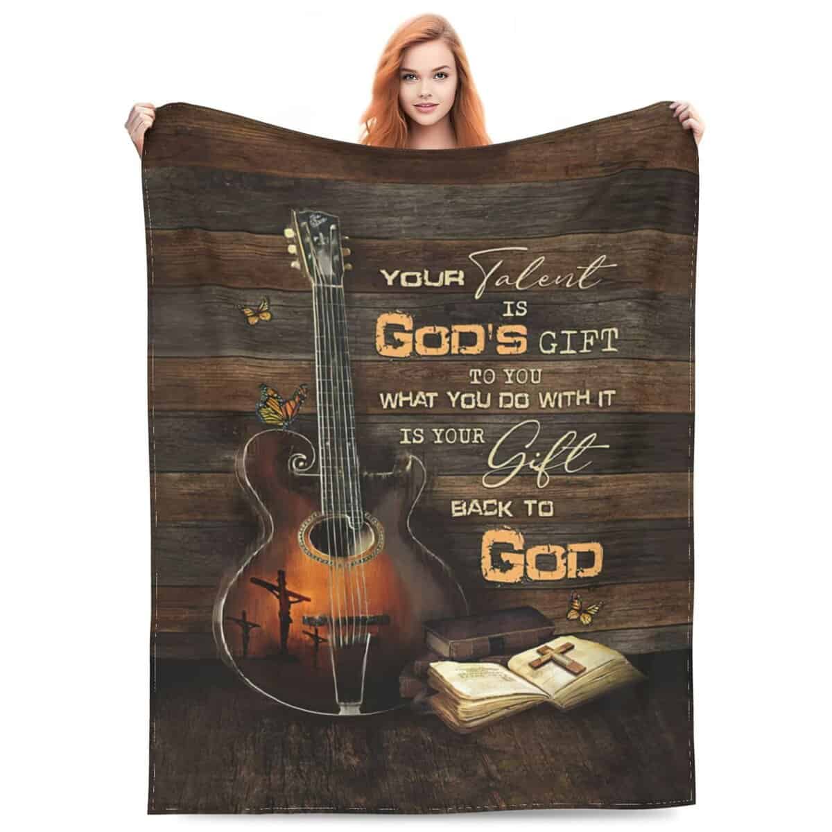 Manta de Regalos de Guitarra Rock Cristiana Manta de Tiro - Imagen 6