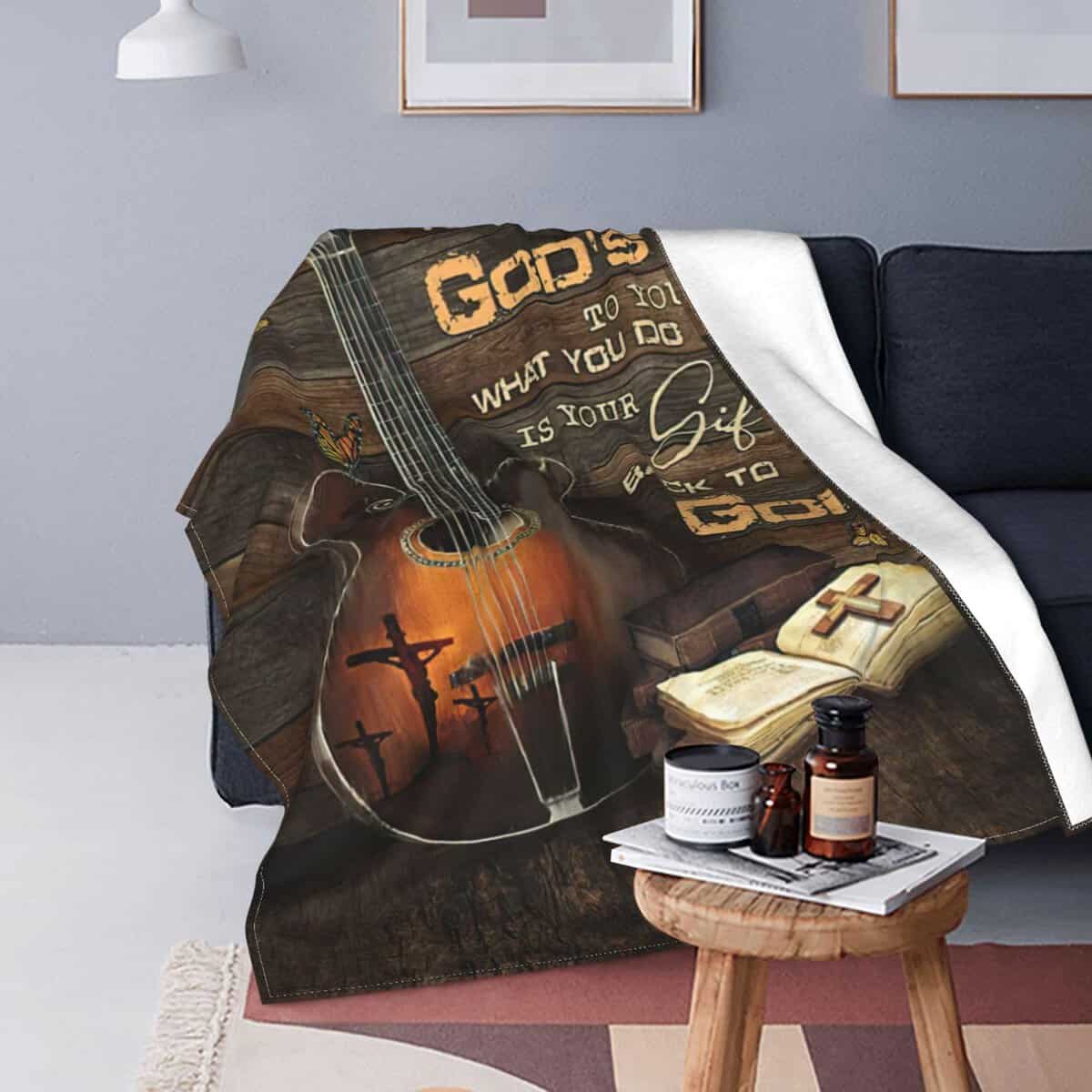 Manta de Regalos de Guitarra Rock Cristiana Manta de Tiro - Imagen 5
