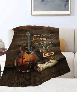 Manta de Regalos de Guitarra Rock Cristiana Manta de Tiro