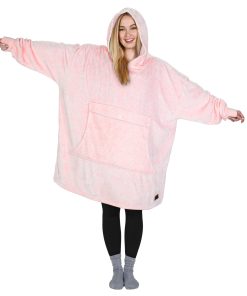 Manta con Capucha de Lana Coralina Catalonia Rosa, Sudadera