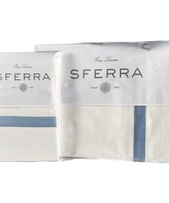 Juego de Sábanas Queen Sferra Estate -Blanco/Mar