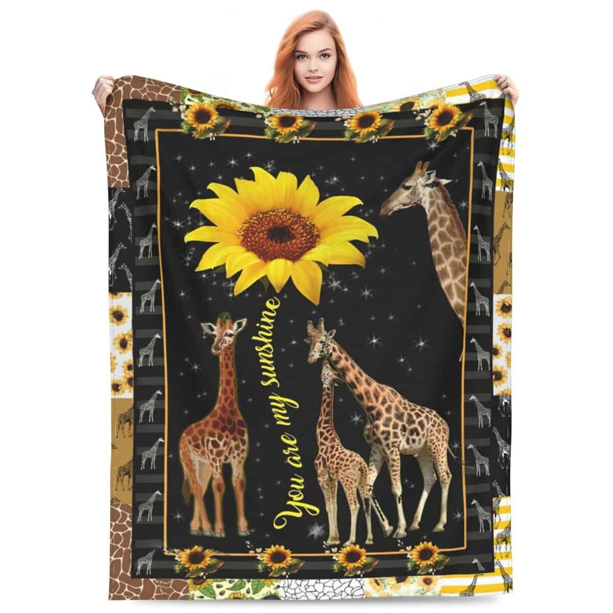 Manta de Jirafa Decoración de Jirafas Mantas de Cozy Fleece - Imagen 6