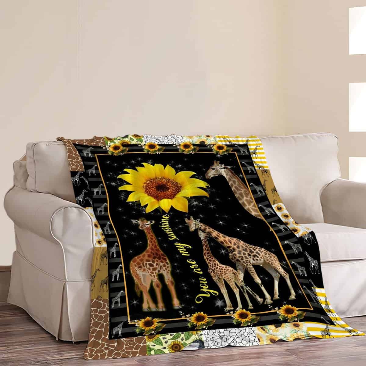 Manta de Jirafa Decoración de Jirafas Mantas de Cozy Fleece