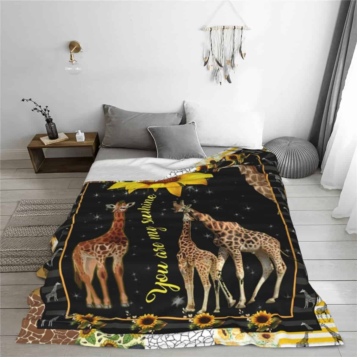 Manta de Jirafa Decoración de Jirafas Mantas de Cozy Fleece - Imagen 5