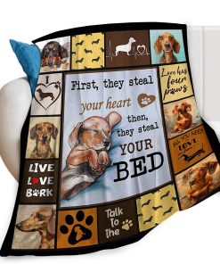 Manta Estampada de Perro Lindo Dachshund para Sofá Cama