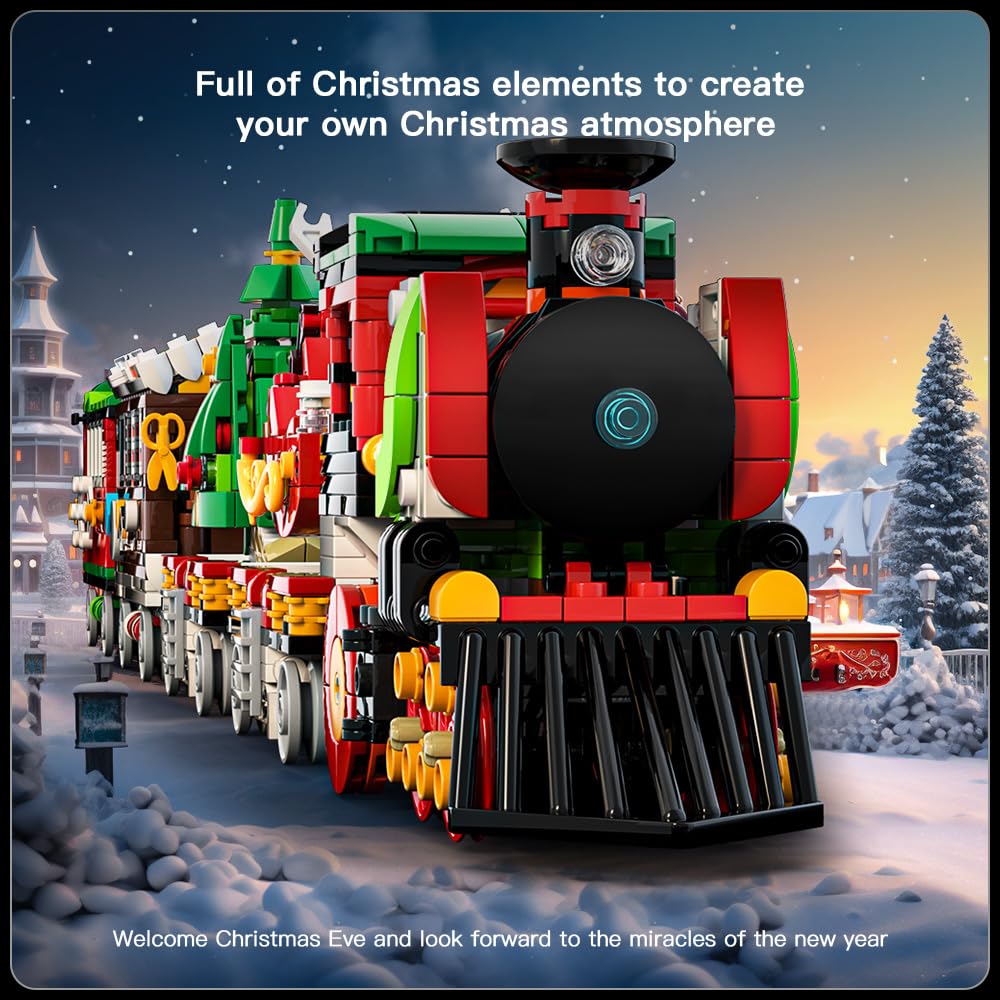 Mould King Set de Tren Transformers de Navidad, Juguetes de - Imagen 9