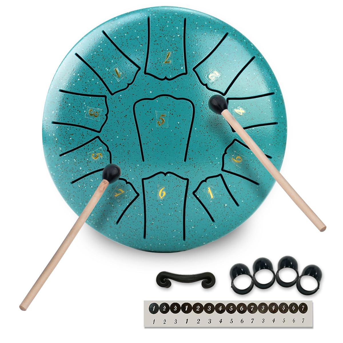 Steel Tongue Drum-11 Notes 6 inch.Concert and Mallets for - Imagen 3
