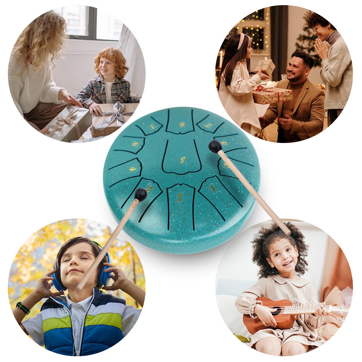 Steel Tongue Drum-11 Notes 6 inch.Concert and Mallets for - Imagen 5