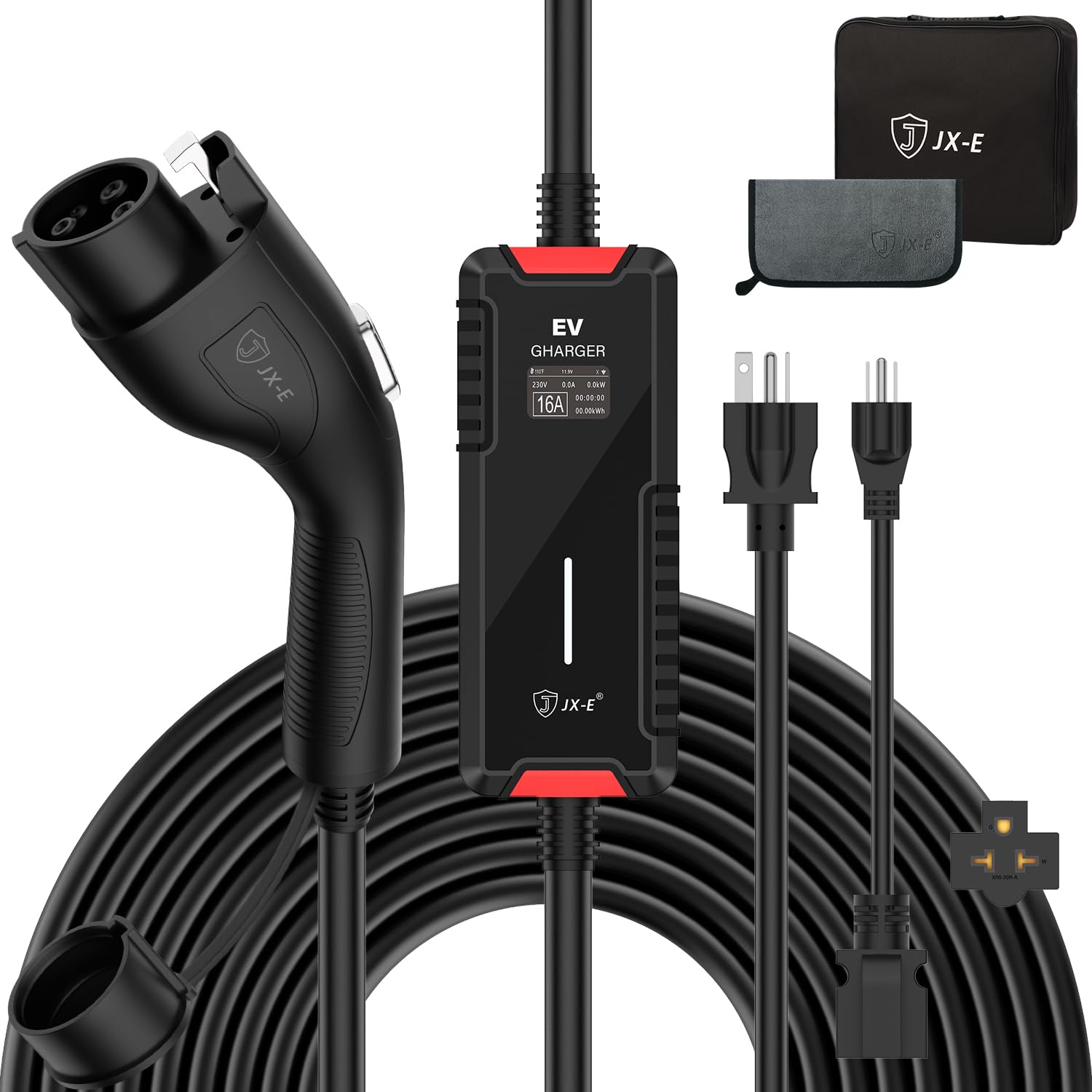 Cargador de nivel 1 y 2 para vehículos eléctricos JX-E,