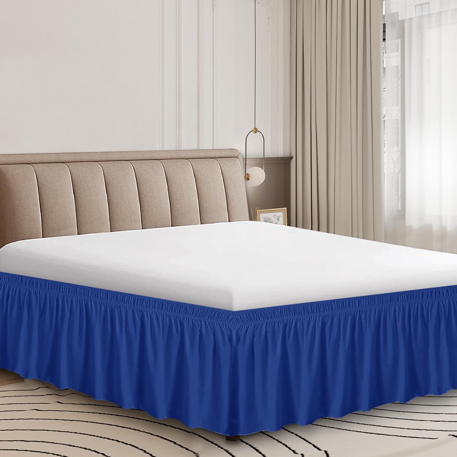 Nuevo Material para Fald�n de Cama Queen Lavable Ajuste de