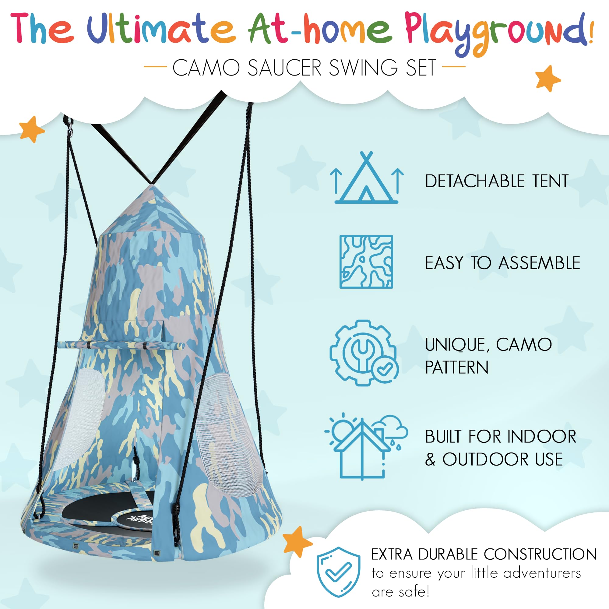 Columpio de Tela en Forma de Plataforma Colgante - Columpio - Imagen 6