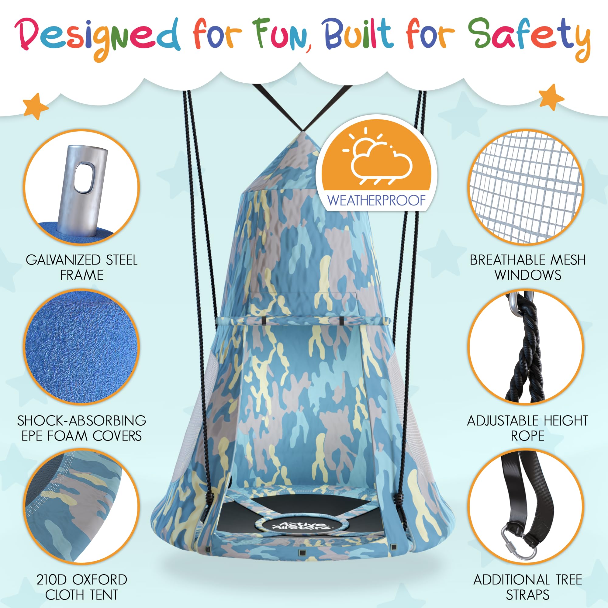 Columpio de Tela en Forma de Plataforma Colgante - Columpio - Imagen 8