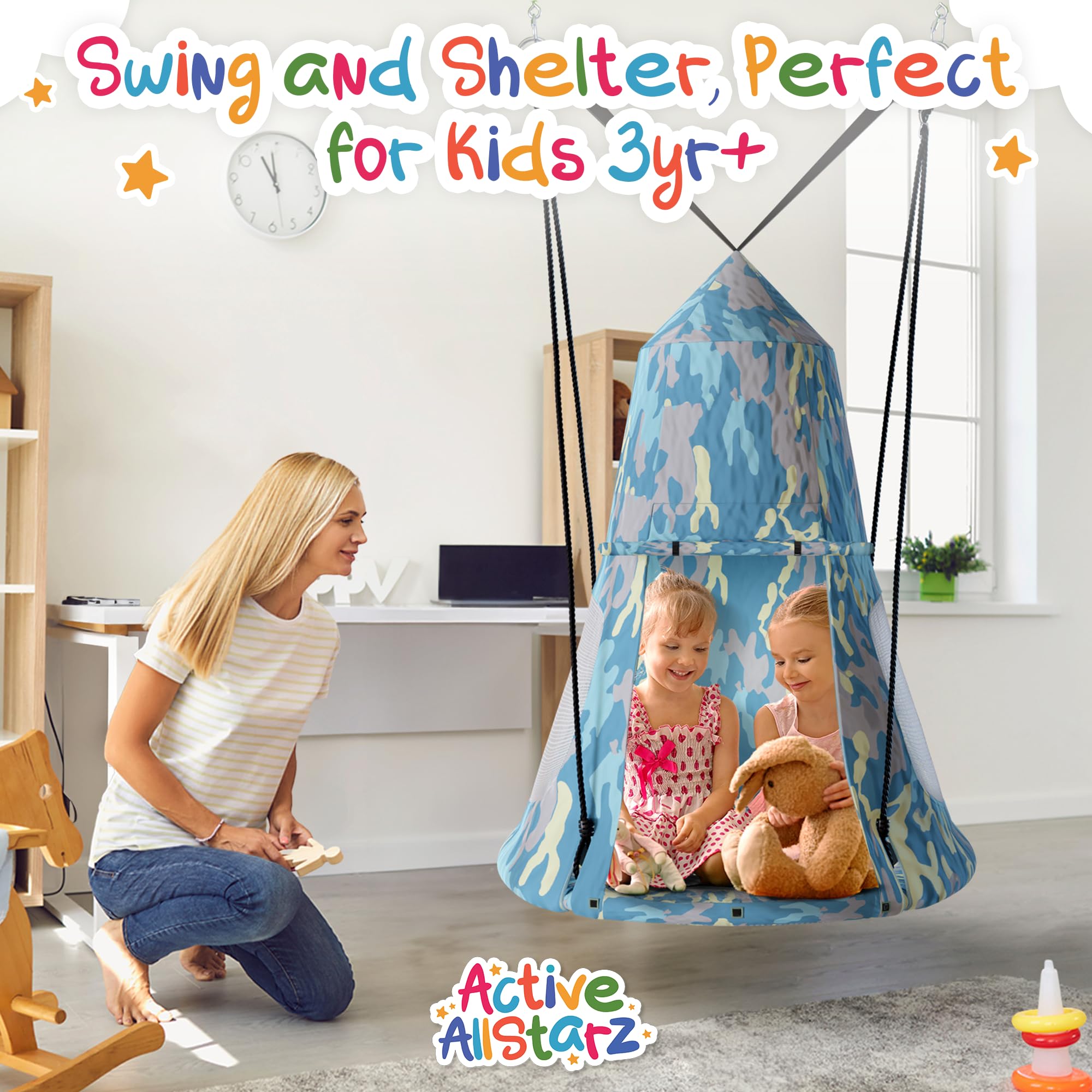 Columpio de Tela en Forma de Plataforma Colgante - Columpio - Imagen 3