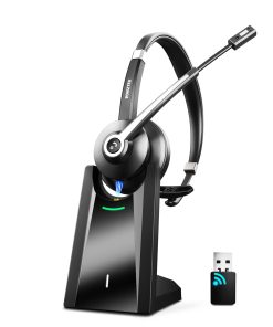 Audífono inalámbrico con micrófono, audífono Bluetooth,