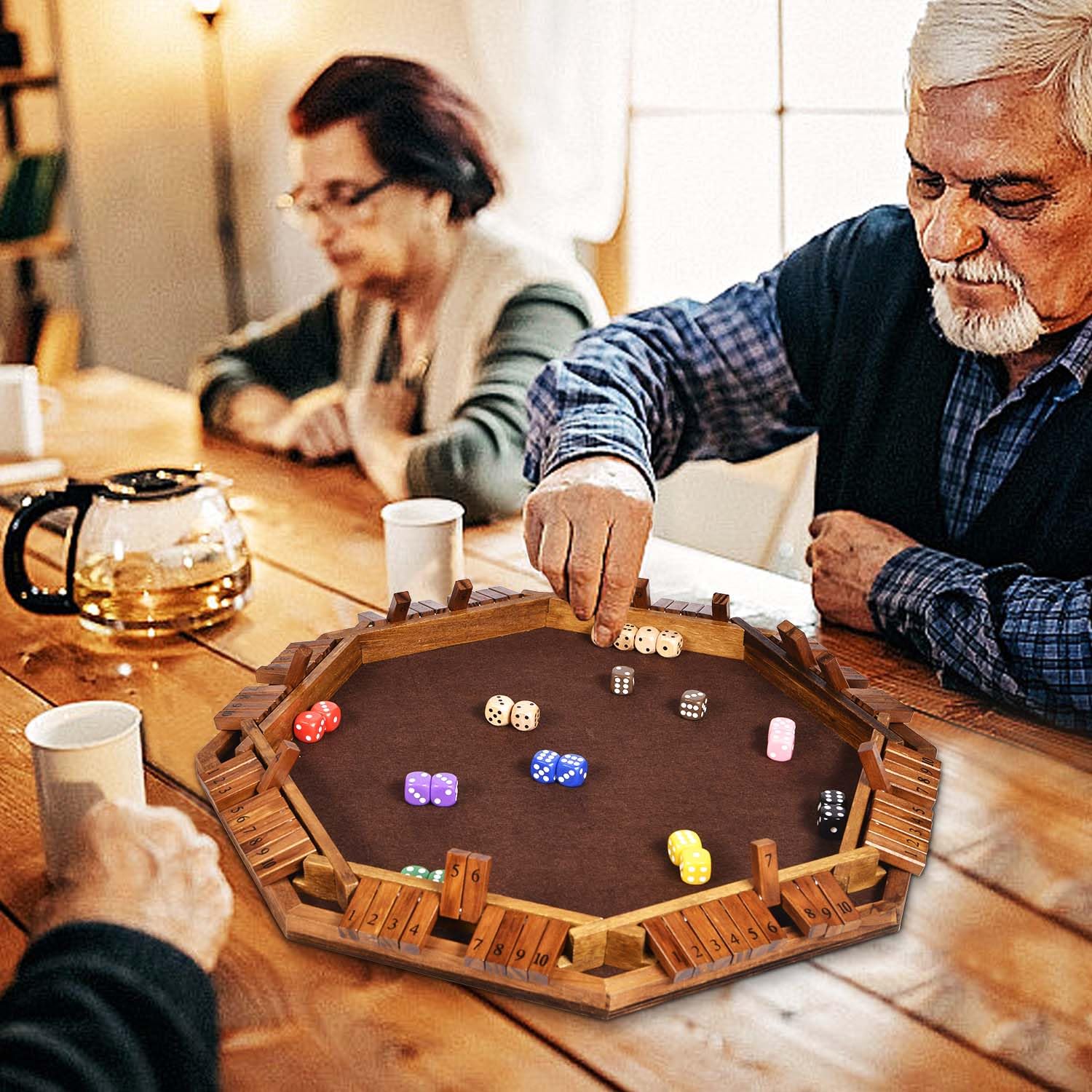 Juego de Dados Vamslove Shut The Box para 8 Jugadores - Imagen 7