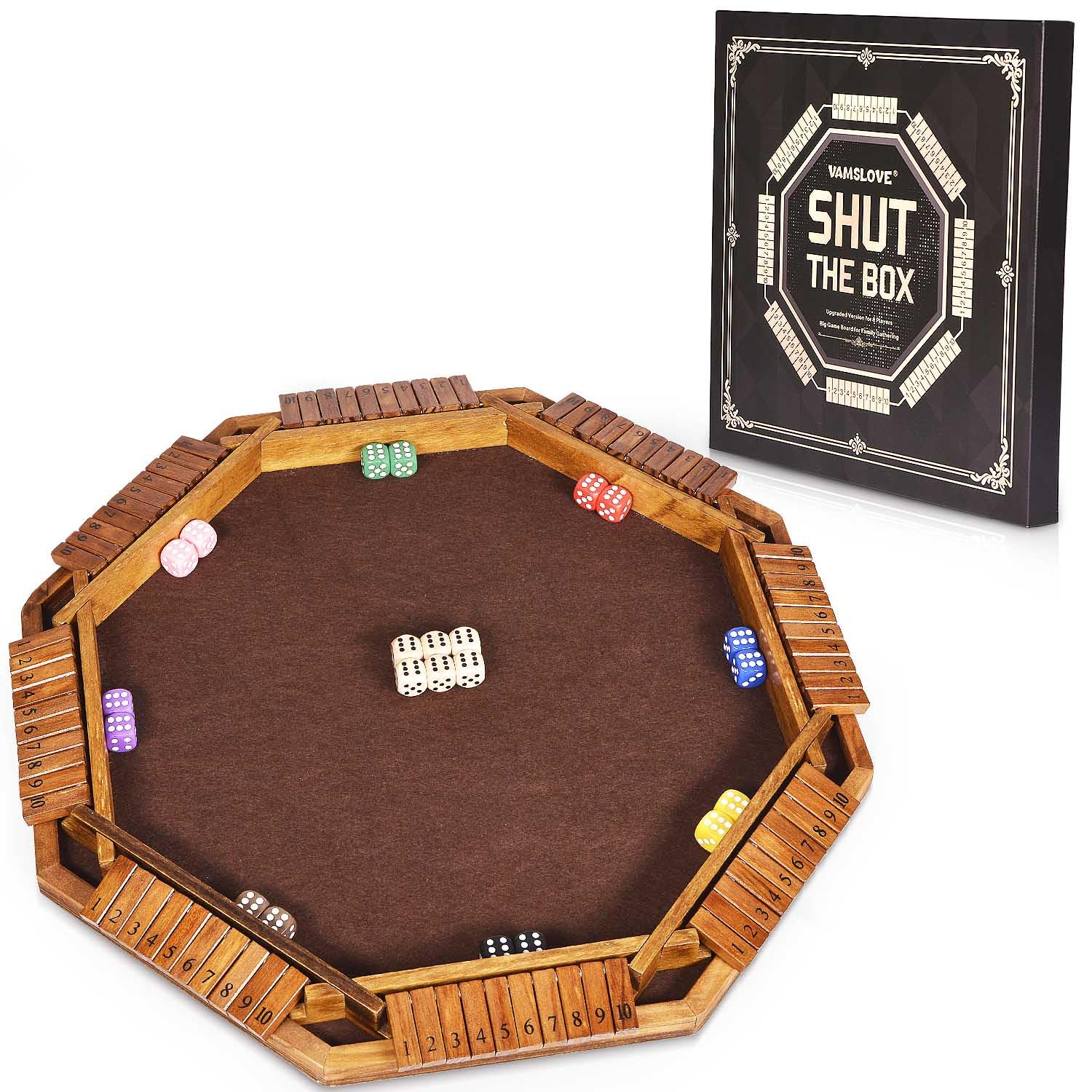 Juego de Dados Vamslove Shut The Box para 8 Jugadores