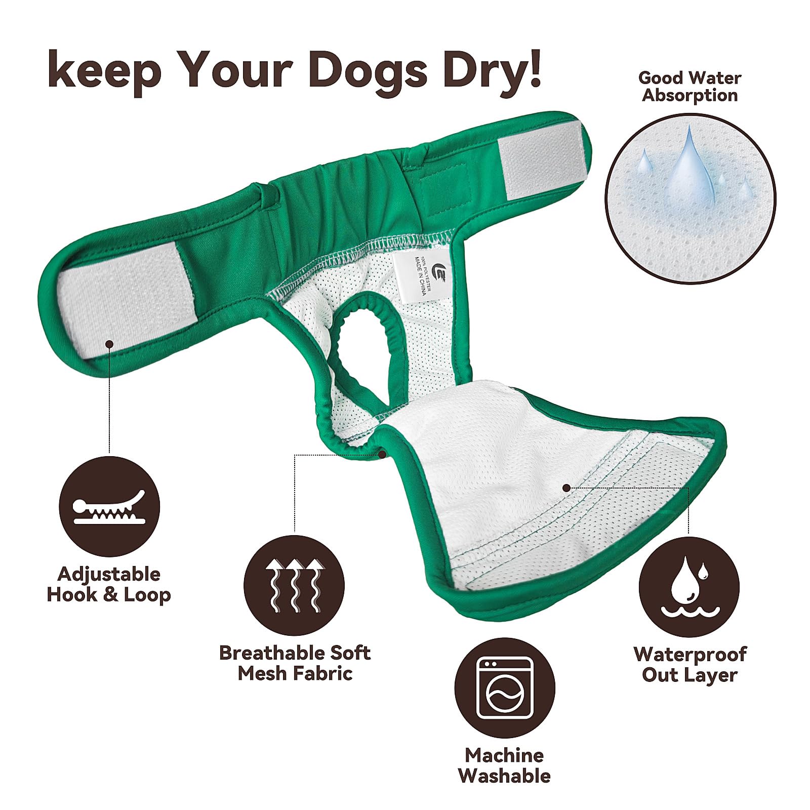 Pañales para Perros Billionchains para Perros Pequeños y - Imagen 4