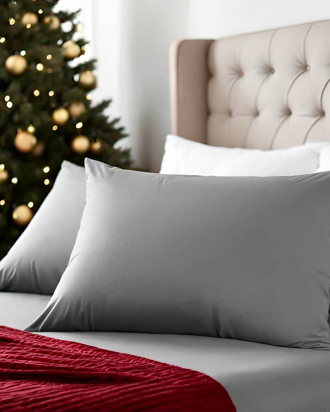 Funda de Almohada Premium Lavish Comforts para Piel - Imagen 8