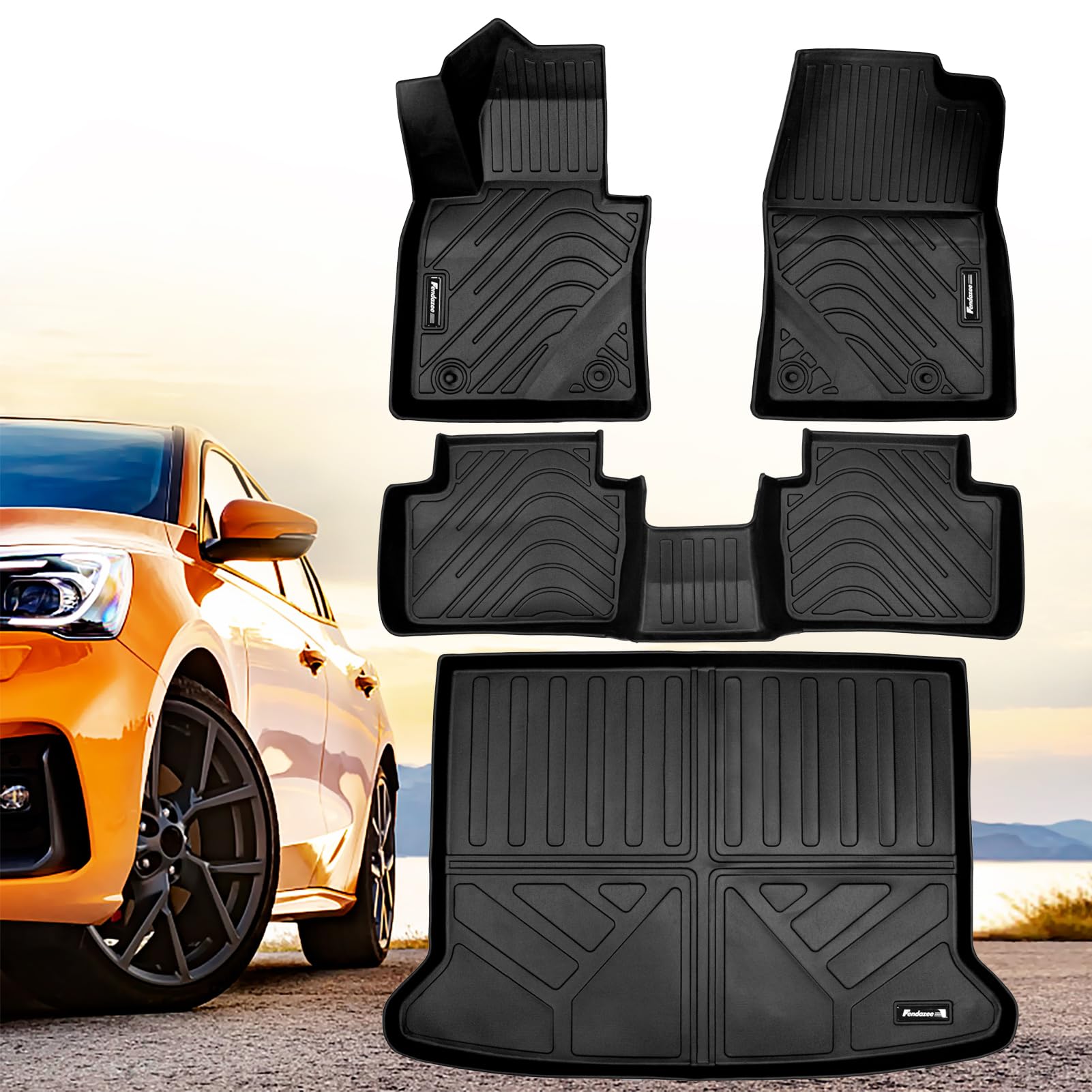 Juego de Tapetes de Piso y Toldo Compatible para Mazda