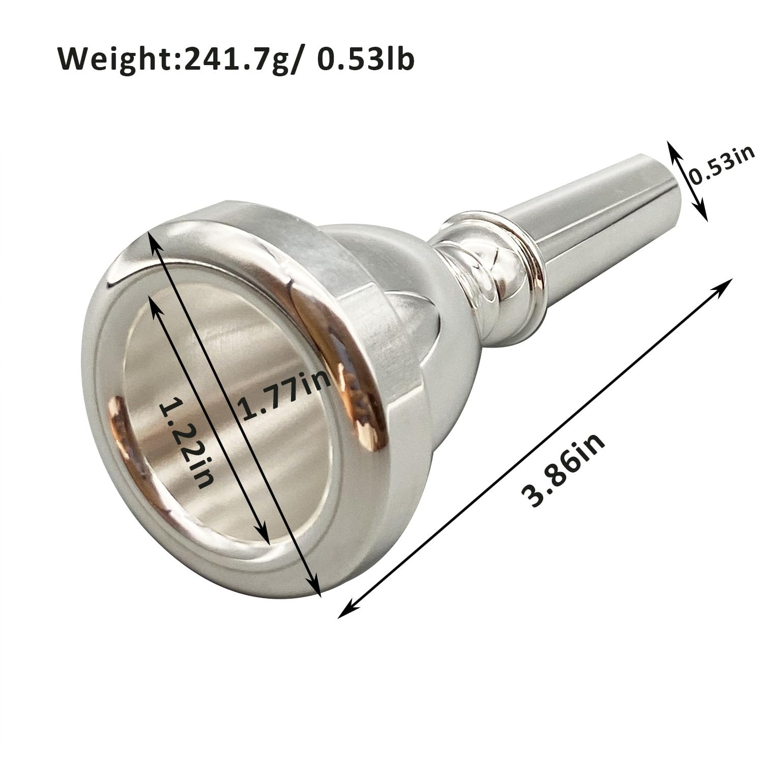 Boquilla de Tuba Premium Plateada Missmore - Mejora tu - Imagen 3