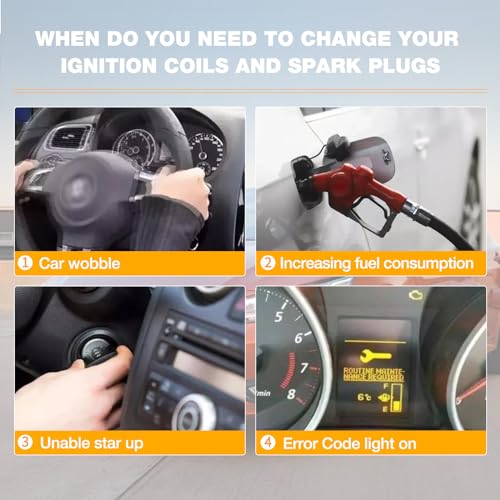 Conjunto de 4 Bobinas de Encendido UF672 y Bujías de Iridio - Imagen 6