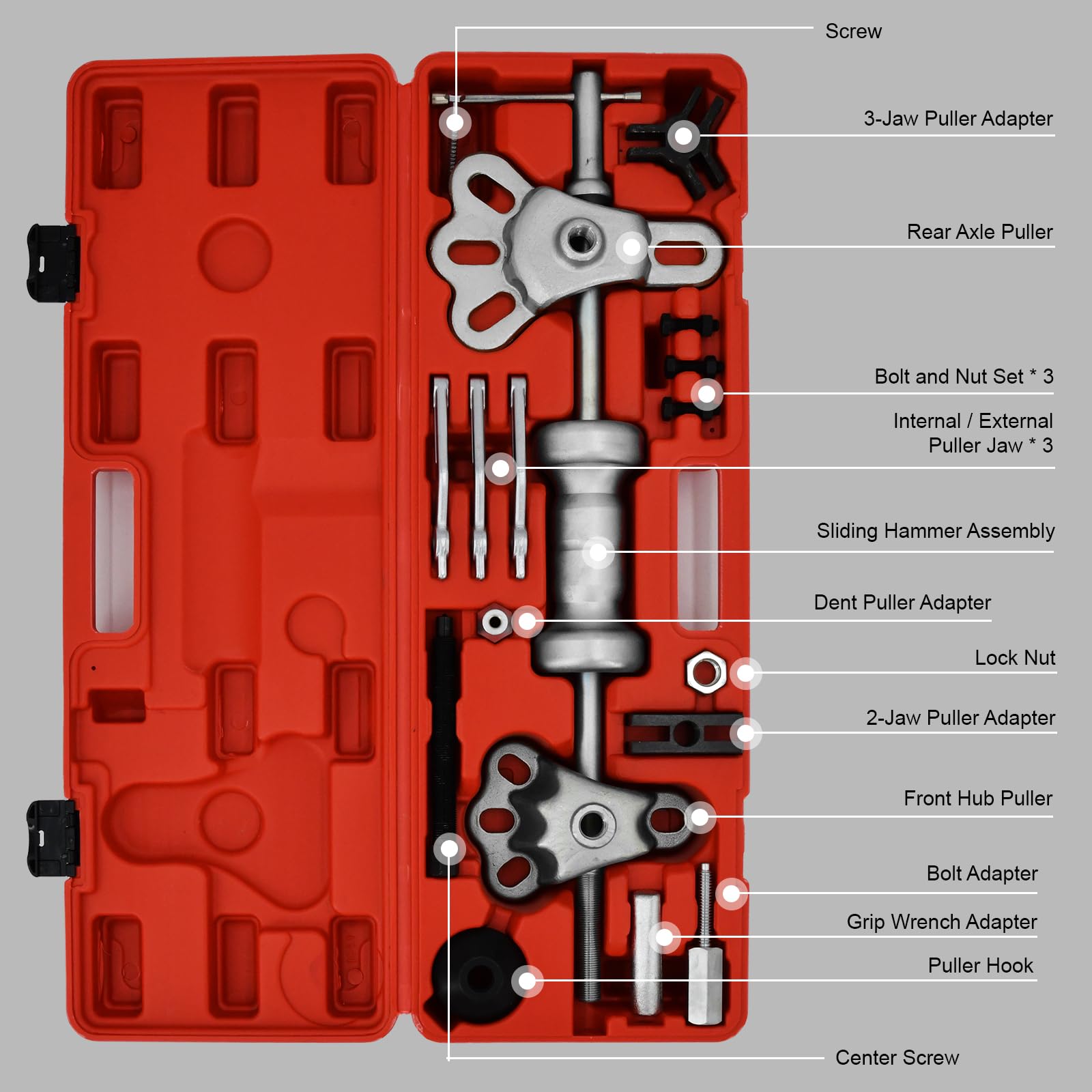 Juego de 9 Formas del Deslizador del Martillo de Golpe, - Imagen 3