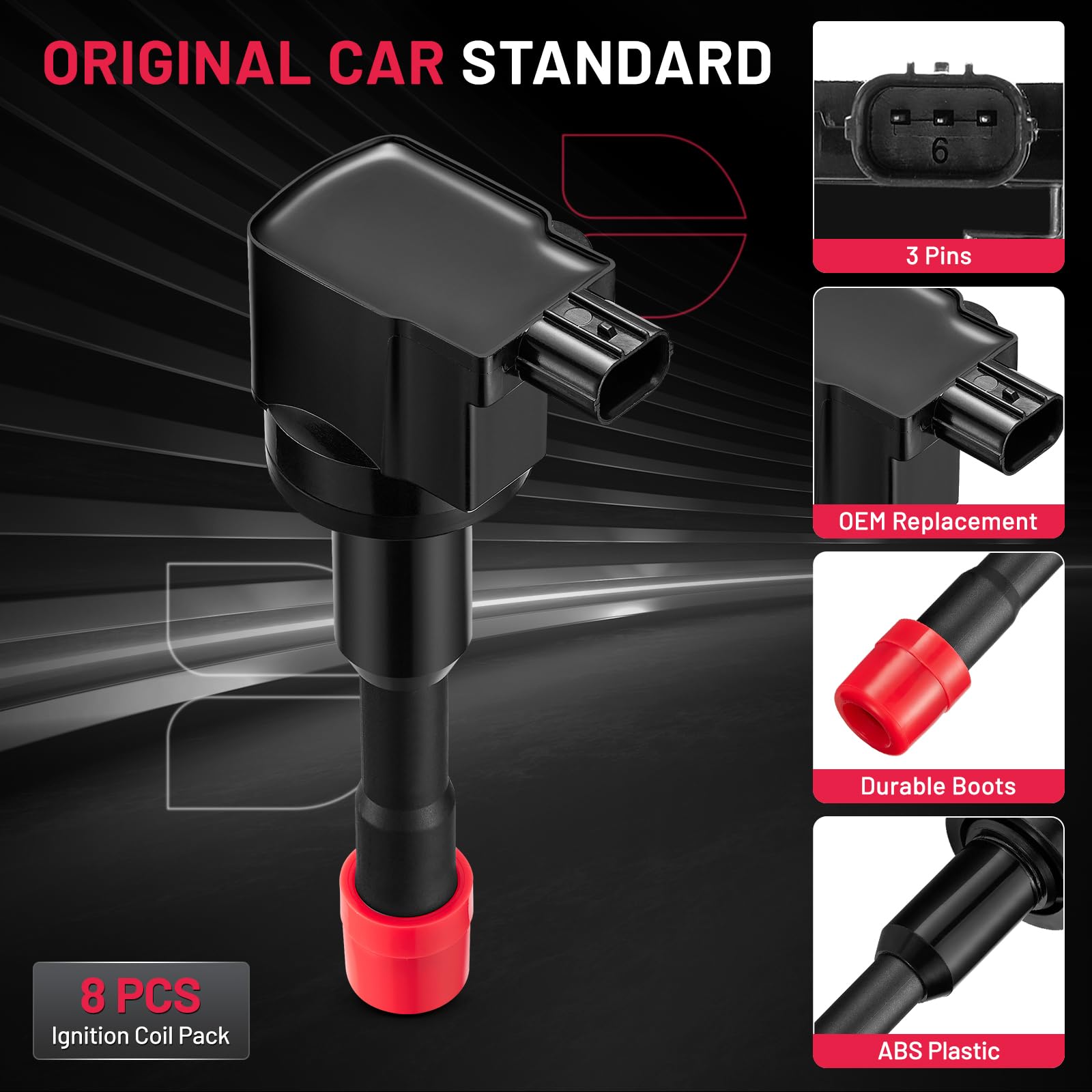 Paquete de Bobinas de Encendido BDFHYK Compatible con Honda - Imagen 5