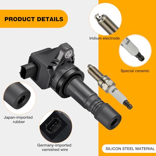 Conjunto de 4 Bobinas de Encendido UF672 y Bujías de Iridio - Imagen 5