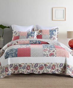 Juego de Colcha de Patchwork de Algodón de Camandy, 3