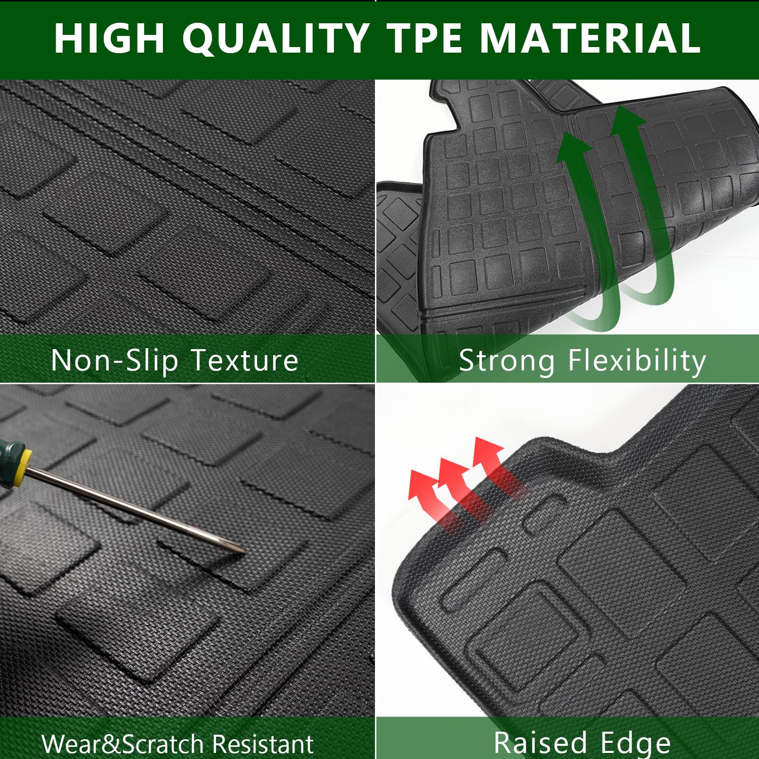 Tapete de Maletero xipoqix y Tapetes de Respaldo Compatible - Imagen 5