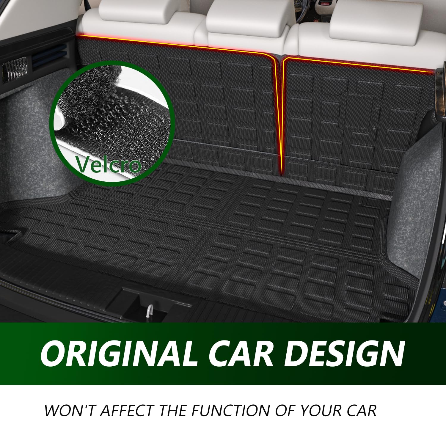 Tapete de Maletero xipoqix y Tapetes de Respaldo Compatible - Imagen 3