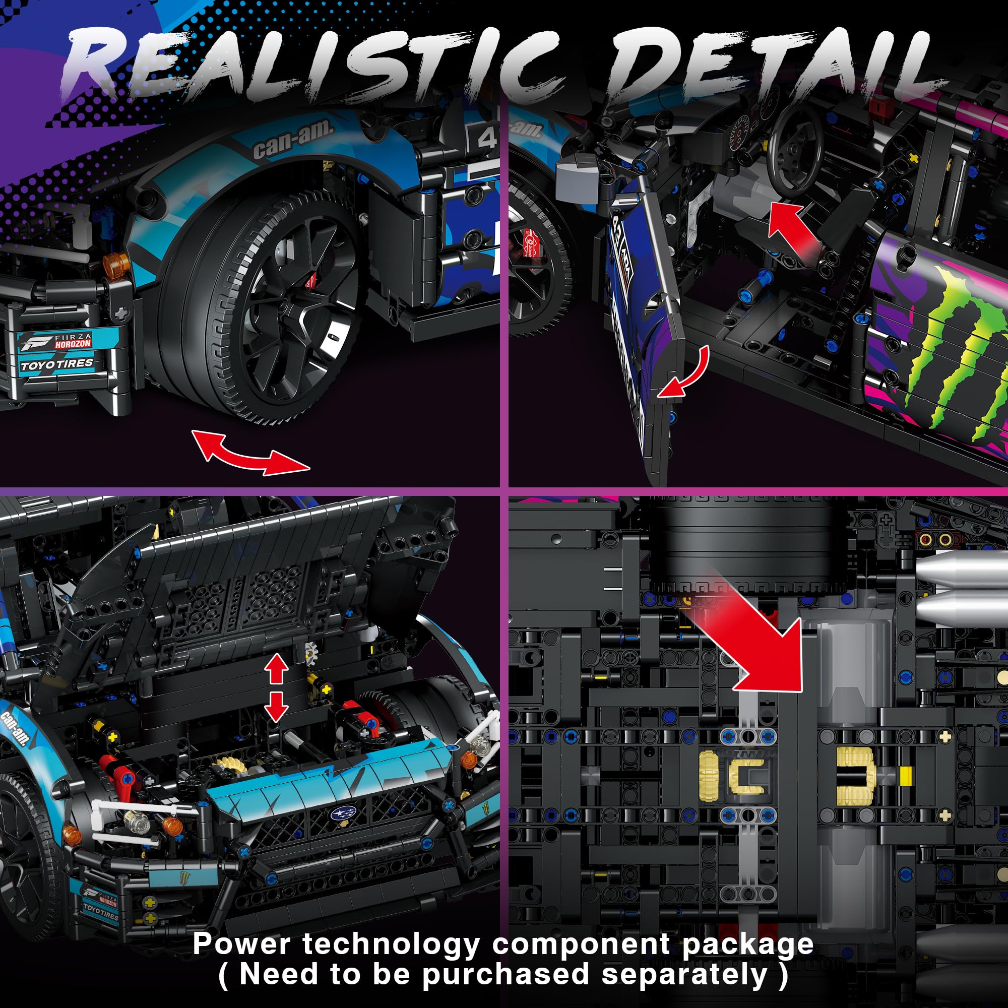 Set de Construcción de Coches Modelo Educiro para Adultos - - Imagen 3