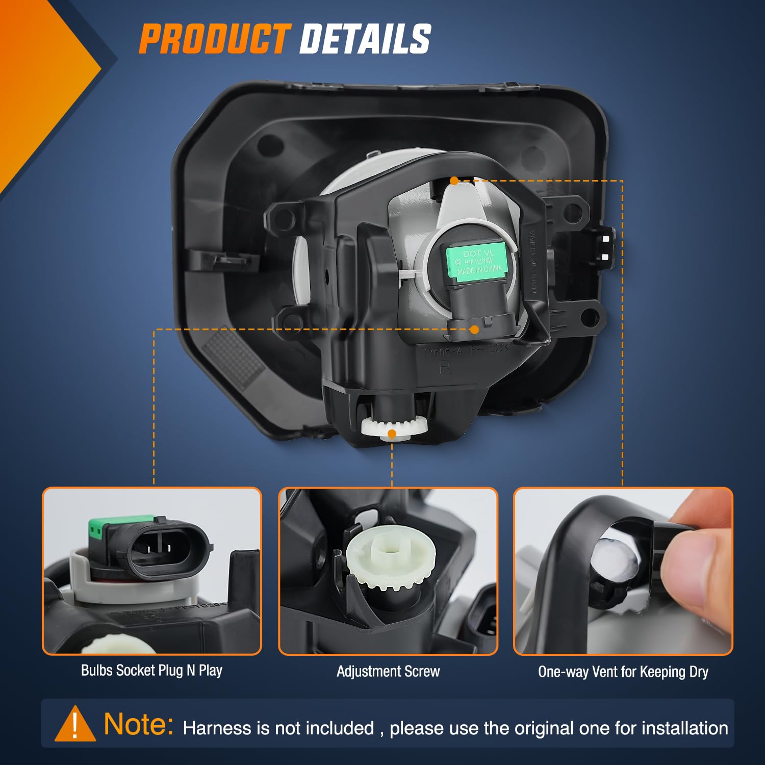 Nilight Conjunto de Luces Antiniebla Compatible con 2016 - Imagen 5