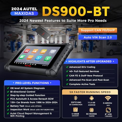 Autel Escáner MaxiDAS DS900-BT: 2024 CAN FD/DoIP DS900BT - Imagen 10