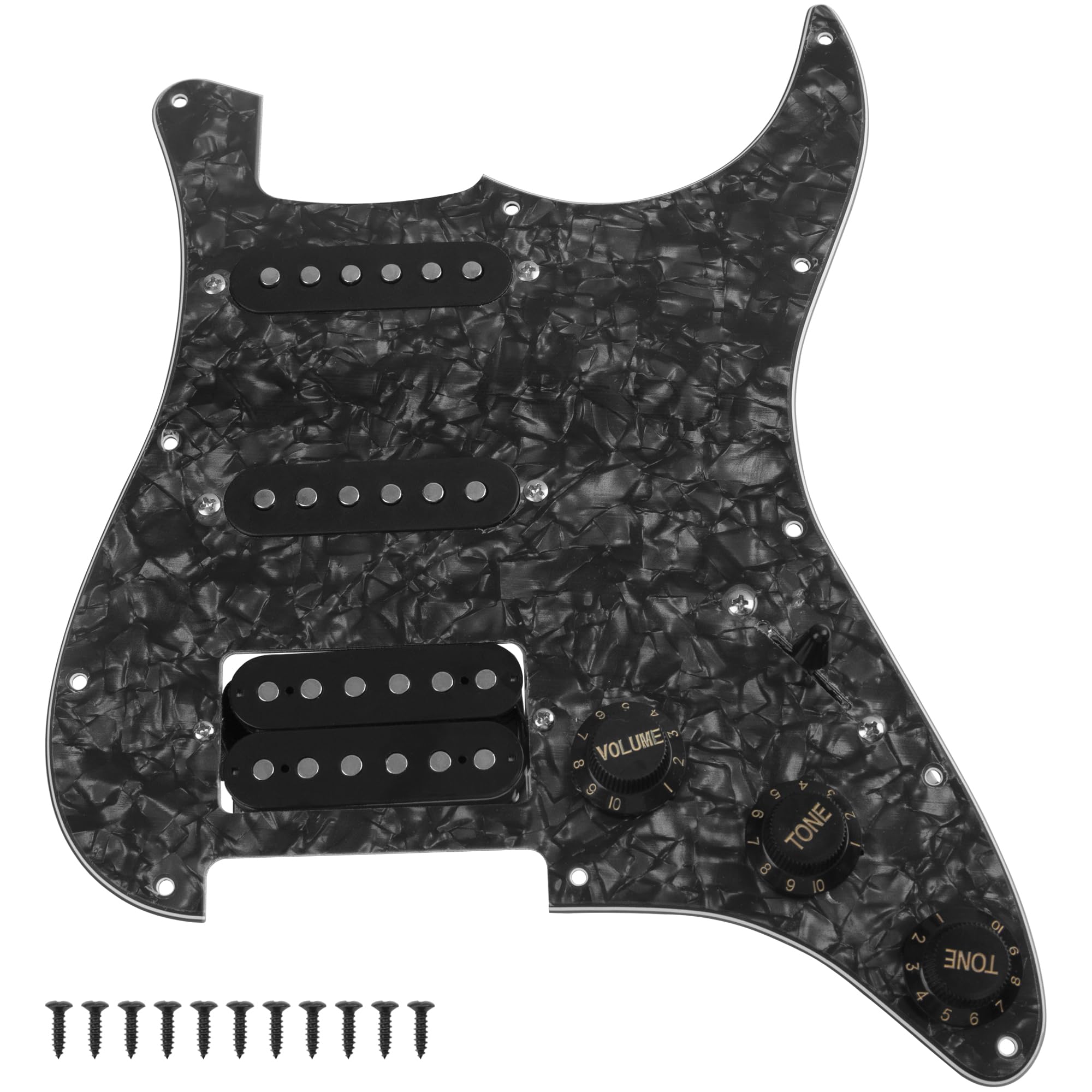 Yootones 11-Hole 3-Ply SSH Prewired Loaded Pickguard