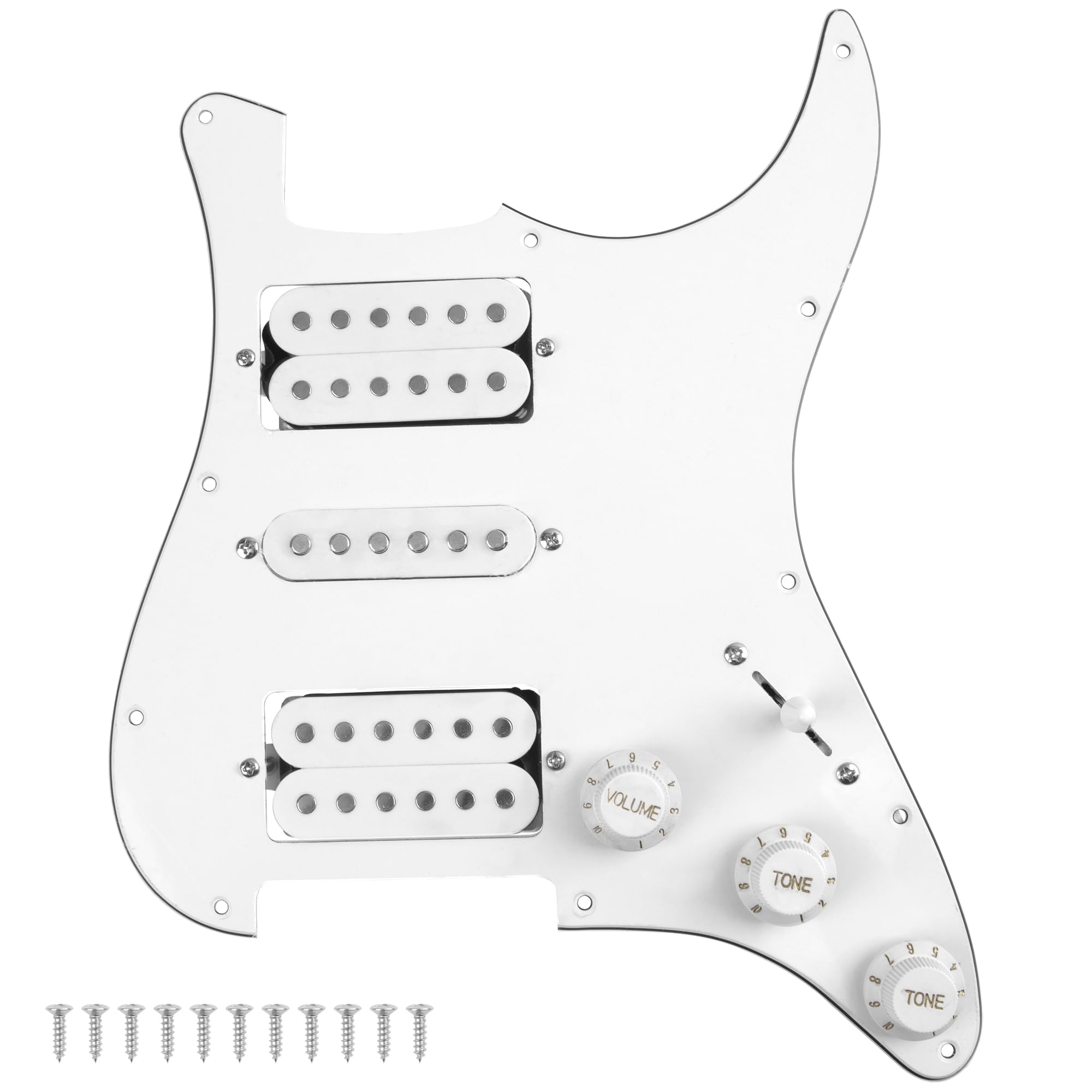 Yootones 3Ply HSH 11 Hole Loaded Prewired Pickguard con 2