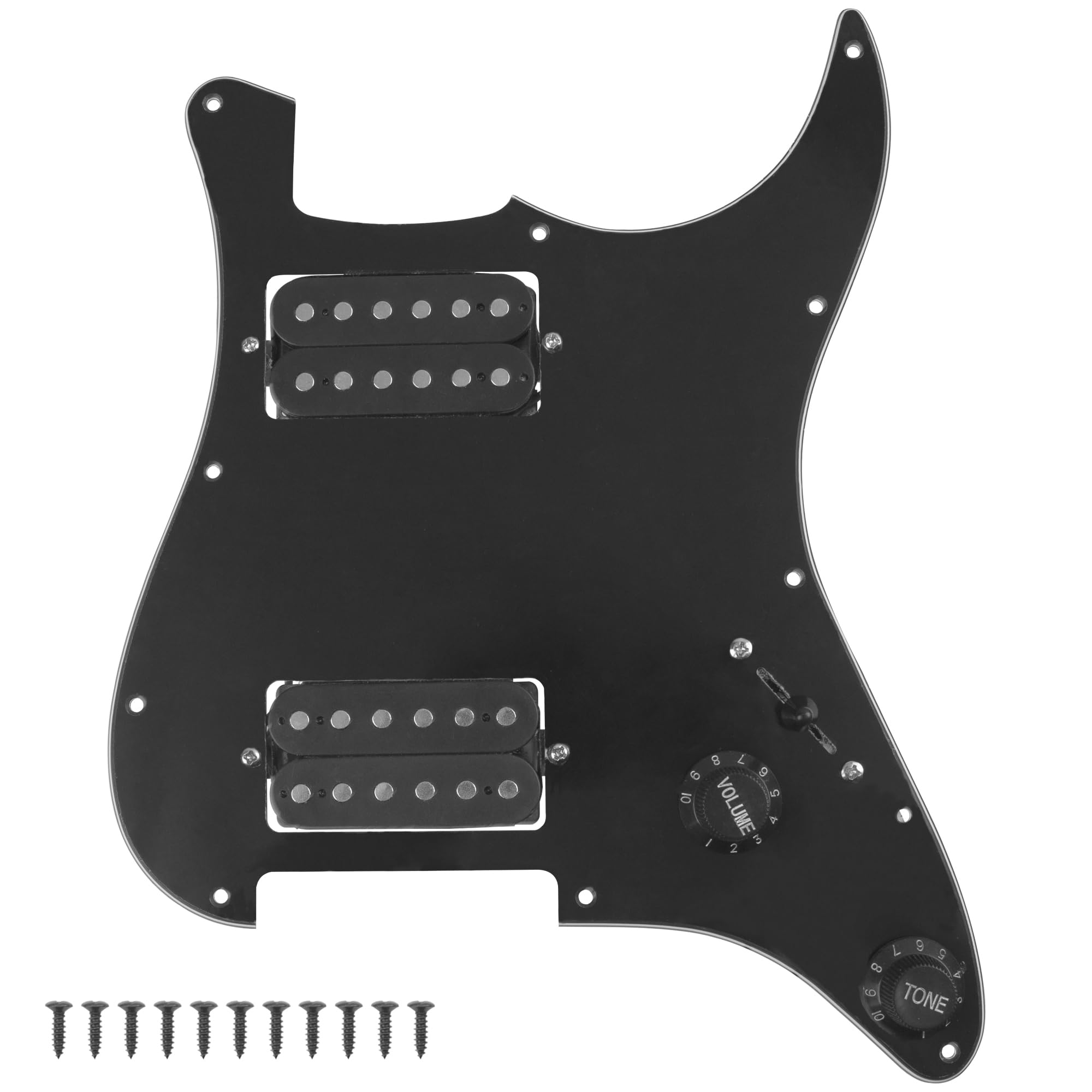 Yootones 11-Hole 3-Ply HH Prewired Loaded Pickguard con