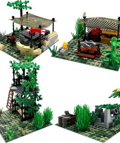 Conjunto de Bloques de Construcción de Base Militar,
