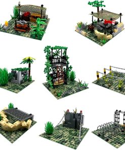 Set de bloques de construcción de base militar,
